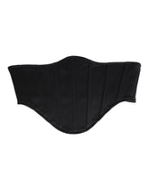 Dolce & Gabbana Black Cotton Waist Tuxedo Belt Cummerbund -   -  Dolce & Gabbana.
